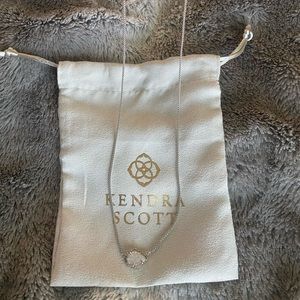 Tess White Druzy Silver Kendra Scott Necklace